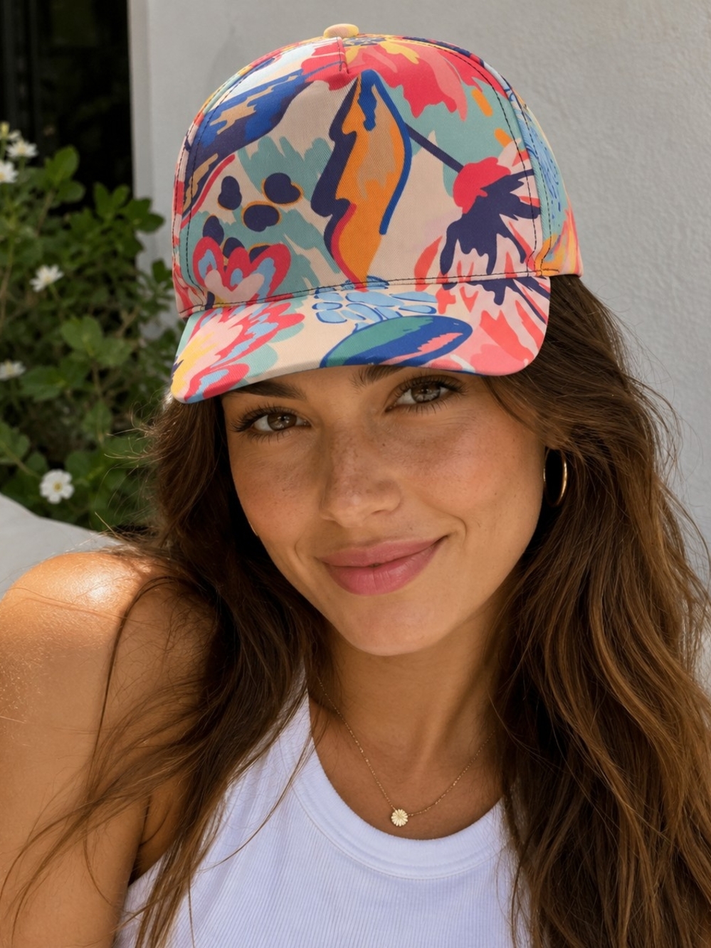 🐙 Colorful Floral Print Baseball Cap - Women's Summer Hat